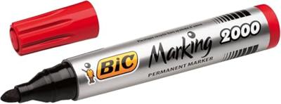 Bic permanent marker 2000, doos met 4 stuks in geassorteerde kleuren