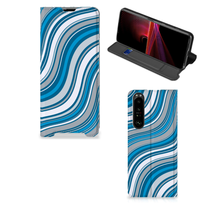 Sony Xperia 1 III | Hoesje met Magneet | Waves Blue