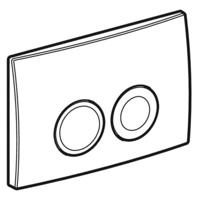 Geberit bedieningspaneel Delta 25 voor UP100 inbouwreservoirs 24,6x16,4x3,1cm glanzend wit - thumbnail