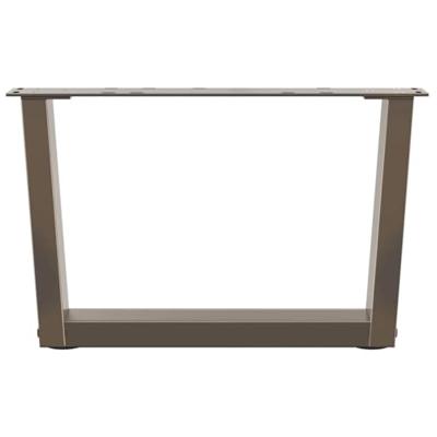 Eettafelpoten 2 st V-vormig 60x(30-31,3) cm staal naturel