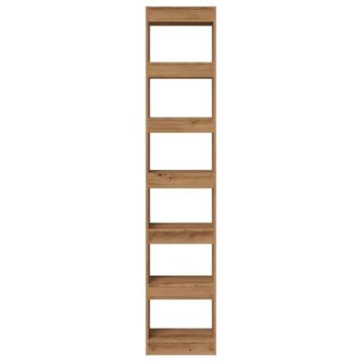 Boekenkast/kamerscherm 40x30x198 cm artisanaal eikenkleur