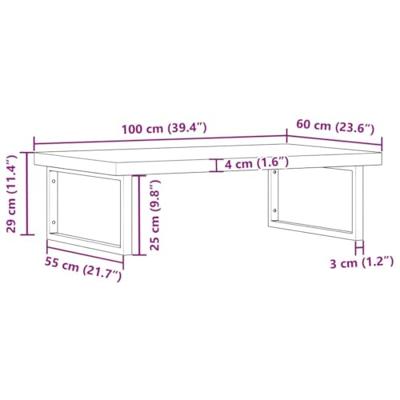Badkamer wandschap staal en massief beukenhout