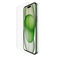Belkin ScreenForce TemperedGlass antimicrobiële screenprotector voor iPhone 15 Plus, dun, kristalhelder, kraswerend, gehard glas met Easy Align-bevestigingsframe voor makkelijk luchtbelvrij aanbrengen - thumbnail