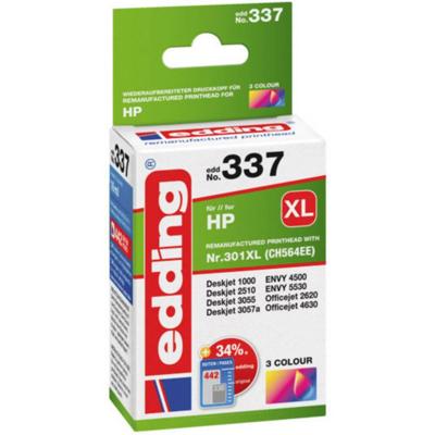 Edding Inktcartridge vervangt HP 301XL, CH564EE Compatibel Kleur EDD-337 18-337 Edding Inktcartridge vervangt HP 301XL, CH564EE Compatibel Kleur EDD-337 18-337