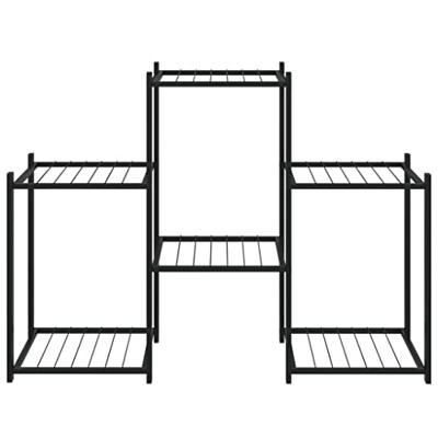 Bloemenstandaard 83x25x60 cm ijzer zwart