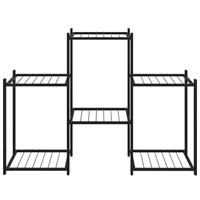 Bloemenstandaard 83x25x60 cm ijzer zwart - thumbnail