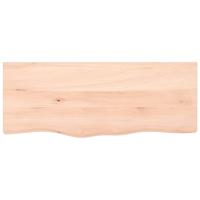 Tafelblad 100x40x(2-4) cm onbehandeld massief eikenhout - thumbnail