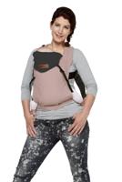 ByKay Draagtas Click Carrier Reversible Baby Steel Grey / Vintage Pink - thumbnail