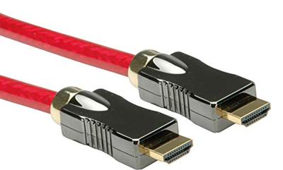 ROLINE HDMI 8K (7680 x 4320) Ultra HD Cable met Ethernet, M/M, rood, 2 m