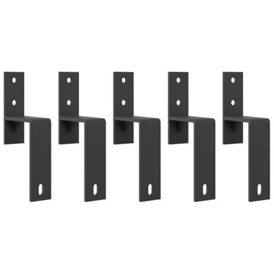 Doos met onderdelen voor schuifdeur 183 cm staal zwart