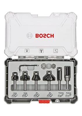 Bosch Accessoires 8-delige gemengde freesset - schachtdiameter 6 mm - 2607017468