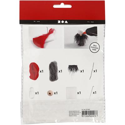 Creativ Company Mini hobbyset, kerstkabouter met grijze baard, h: 13 cm, 1 doos