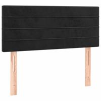 Hoofdbord 80x5x78/88 cm fluweel zwart - thumbnail