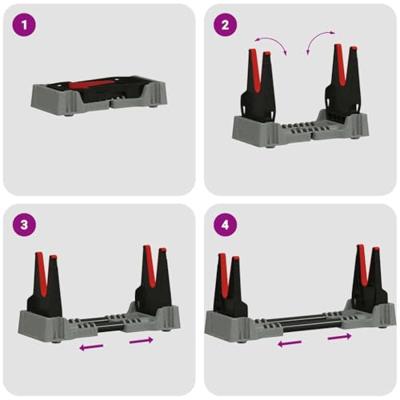 VidaXL Schietsteun verstelbaar grijs 46 x 14 x 19,5 cm kunststof