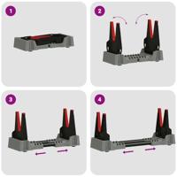 VidaXL Schietsteun verstelbaar grijs 46 x 14 x 19,5 cm kunststof - thumbnail