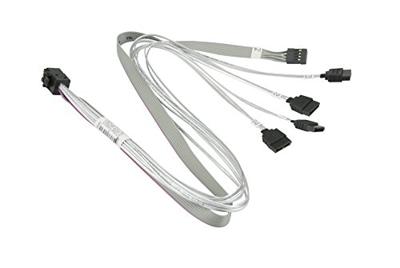 Supermicro CBL-SAST-0616 50cm Mini-SAS HD naar 4x SATA interne kabel w/50cm SB