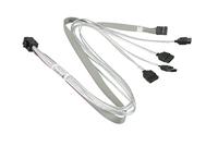 Supermicro CBL-SAST-0616 50cm Mini-SAS HD naar 4x SATA interne kabel w/50cm SB - thumbnail