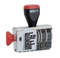 Colop tekststempel met datum woorden: beantwoord, besteld, betaald per bank, betaald per giro, betaald... - thumbnail