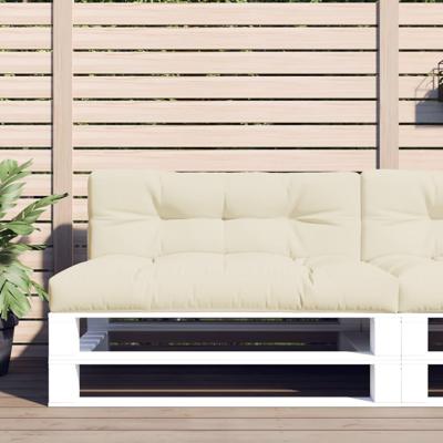 VidaXL Palletkussens 2 st stof crèmekleurig VidaXL Palletkussens 2 st stof crèmekleurig