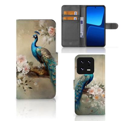 Telefoonhoesje | Met pasjeshouder | voor Xiaomi 13 Pro Vintage Pauwen Telefoonhoesje | Met pasjeshouder | voor Xiaomi 13 Pro Vintage Pauwen