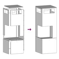 Vuurkorf Zwart 35 x 35 x 100 cm Koudgewalst staal - thumbnail