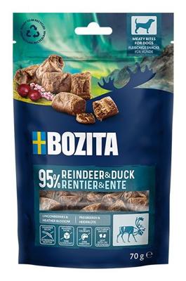 BOZITA Meaty bites Reindeer and duck - traktatie voor hond - 70g