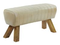 Light & Living Eetkamerbank 'Ramy' Leer, kleur Zand - thumbnail