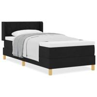 Boxspring bed Geometrisch met hoofdeinde Zwart 100 x 200 cm Hout - thumbnail