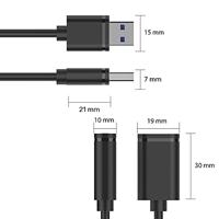 UNITEK Y-C450GBK USB-kabel 2 m USB 2.0 USB A Zwart - thumbnail