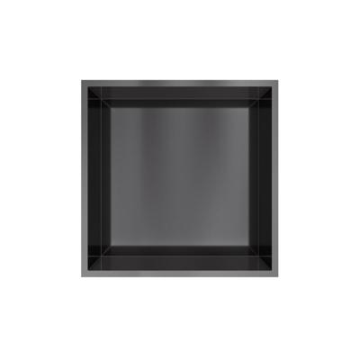 Hotbath &More Inbouwnis - 30 x 30 x 10 cm - Geborsteld Zwart PVD