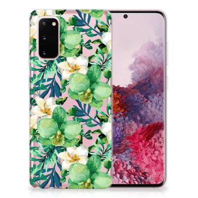 Samsung Galaxy S20 | TPU Case | Orchidee Groen