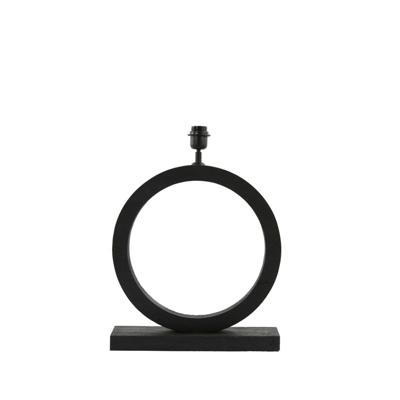 Light & Living Tafellamp 'Tinar' Mangohout, 55cm, kleur Mat Zwart (excl. kap)