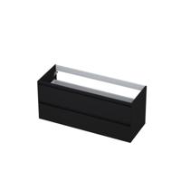 INK - Onderkast 2 Laden Greeploos Gelakt - 1200x450x520 Mm - Mat Zwart - thumbnail