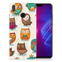 Honor 8X TPU Hoesje Vrolijke Uilen - thumbnail