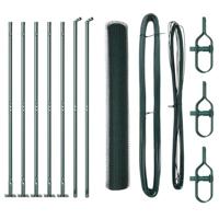 VidaXL Afrasteringspaal groen 10 x 1,2 m (13 mm gaas) staal en pvc - thumbnail