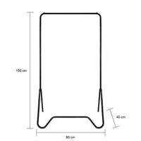 QUVIO Kledingrek metaal - Zwart - thumbnail