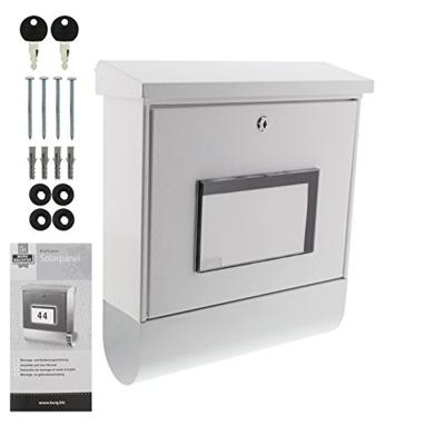 Burg Wächter 4400W Malaga 4400 W Brievenbus Plaatstaal Wit Sleutelslot
