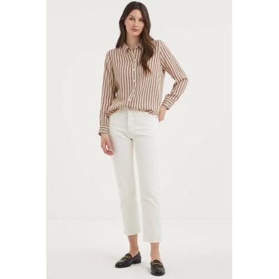 Levi's gestreepte blouse THE CLASSIC SHIRT bruin/rood Levi's gestreepte blouse THE CLASSIC SHIRT bruin/rood