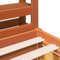 Bedframe zonder matras massief grenenhout wasbruin 140x200 cm - thumbnail