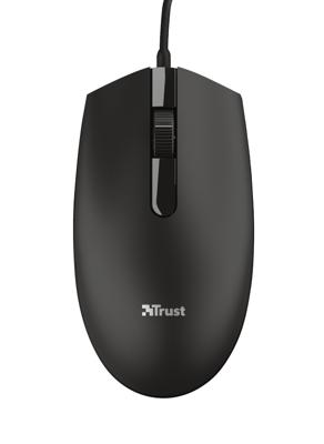 Trust BASI WIRED MOUSE Muis Zwart