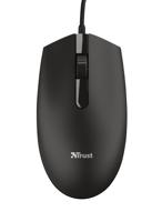 Trust BASI WIRED MOUSE Muis Zwart - thumbnail
