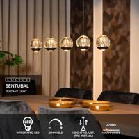 Lucide SENTUBAL - Hanglamp - LED Dimb. - 5x5,3W 2700K - Zwart - thumbnail