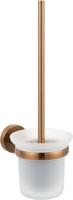 Saqu Eurotrend toiletborstel met wandhouder geborsteld koper - thumbnail