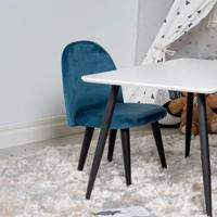Nohr Kinderstoel 'Amon' Velvet, kleur Blauw - thumbnail