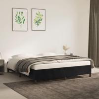 Bedframe zonder matras 160x200 cm fluweel zwart - thumbnail