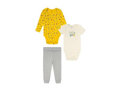 lupilu Baby set, 3-delig (Geel/Wit/Grijs, 62/68)
