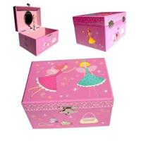 Simply For Kids sieradendoos voor kinderen 2 elfjes roze muziekdoosje met dansende ballerina - thumbnail