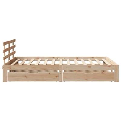 Bedframe met lades massief grenenhout 120x190 cm