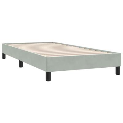 Boxspring met matras fluweel lichtgrijs 80x220 cm