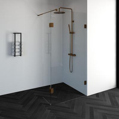 Sanituba Complete Profielloze Inloopdouche 100/40cm draaibaar koper